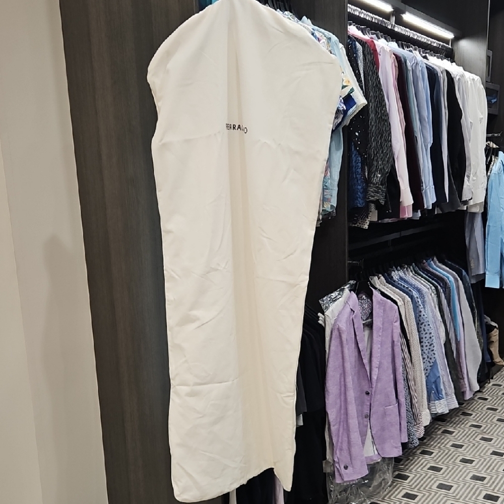 Salvatore Ferragamo White Canvas Garment Cover